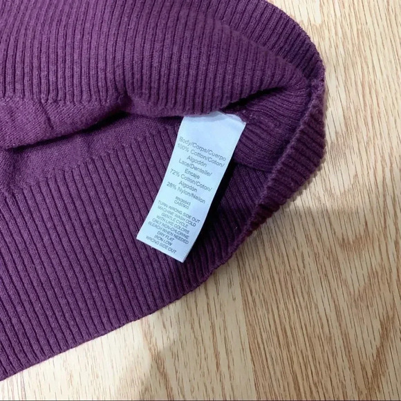 Van heusen Studio burgundy cardigan sweater Sz S - Picture 6 of 10